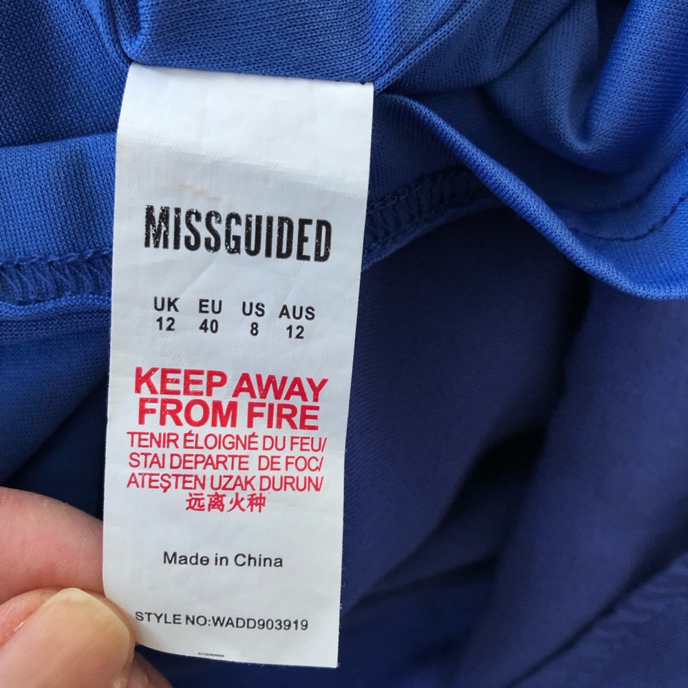 Missguided Blue Lace Mini Dress - Picture 6 of 7